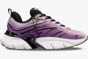 Side view of Christian Dior B44 Blade x Lewis Hamilton sneaker in gradient purple with a chunky white sole. - SKU 3SN301ZUN_H460