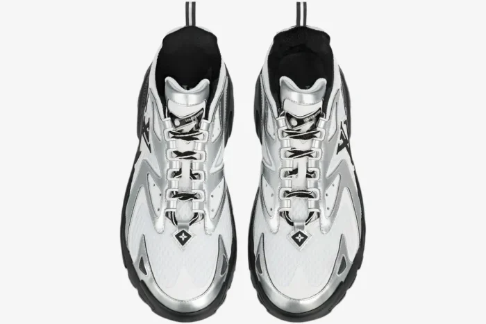 Louis Vuitton Runner Tatic Silver Metallic Sneaker - Image 3