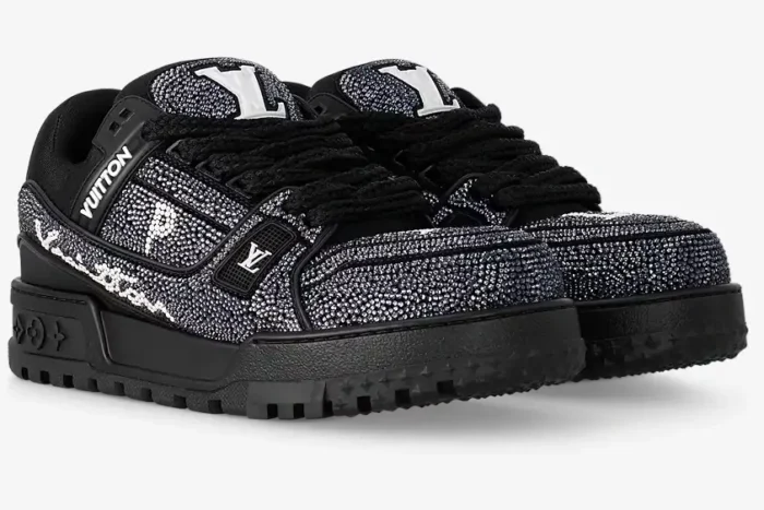 Louis Vuitton Black Crystal LV Trainer Maxi - Image 5