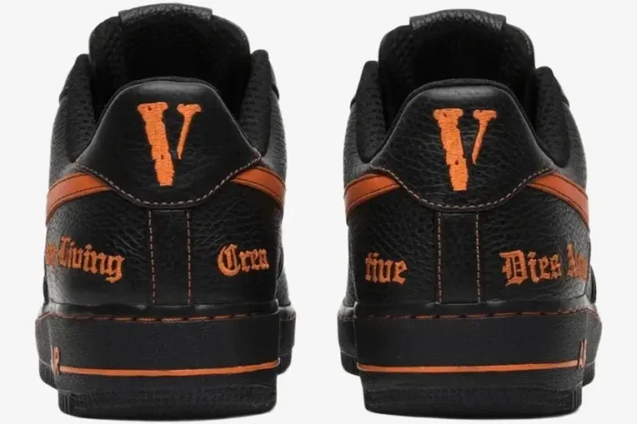 Nike Air Force 1 Low x Vlone Limited Edition Black Orange - Image 5