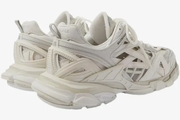 Balenciaga Track.2 Sneakers in White and Silver - Image 3