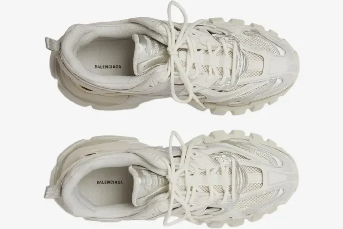 Balenciaga Track.2 Sneakers in White and Silver - Image 2