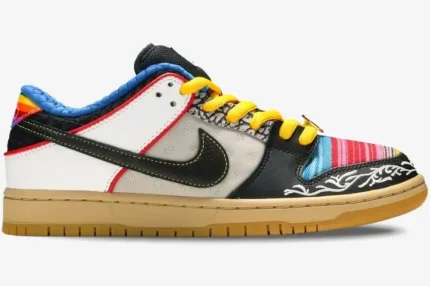 Side view of the multi-colored Nike SB Dunk Low x Paul Rodriguez What The Paul sneaker. - SKU CZ2239-600