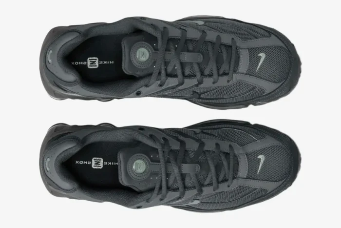 Top-down view of Nike Shox Ride 2 sneakers in Anthracite, Iron Grey, and Jade Horizon. - SKU HV2540-001