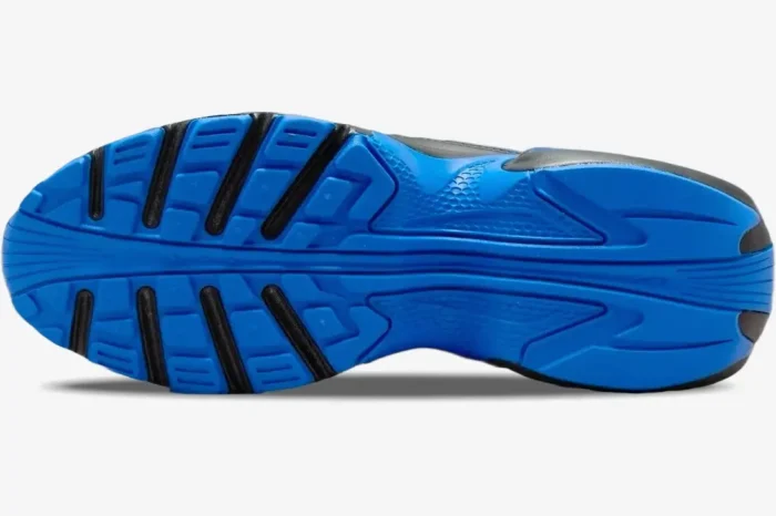 Bottom view of the Nike Wmns Air Max Portal Racer Blue outsole showing traction pattern. - SKU HF3053-005