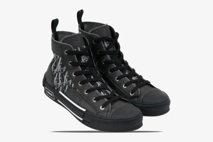 Dior B23 High Top Oblique Canvas Black Grey - Image 5