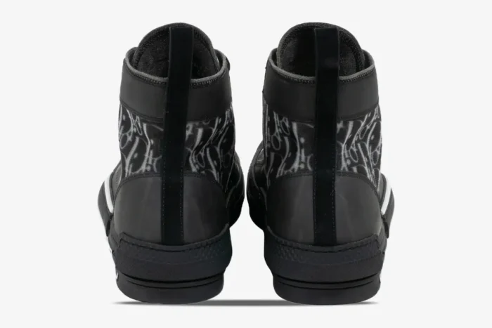 Dior B23 High Top Oblique Canvas Black Grey - Image 3