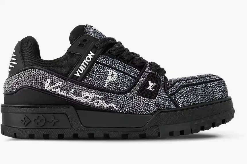 shadow_4612_20260110_223916-20260110_223924 Louis Vuitton Black Crystal LV Trainer Maxi - Image 1
