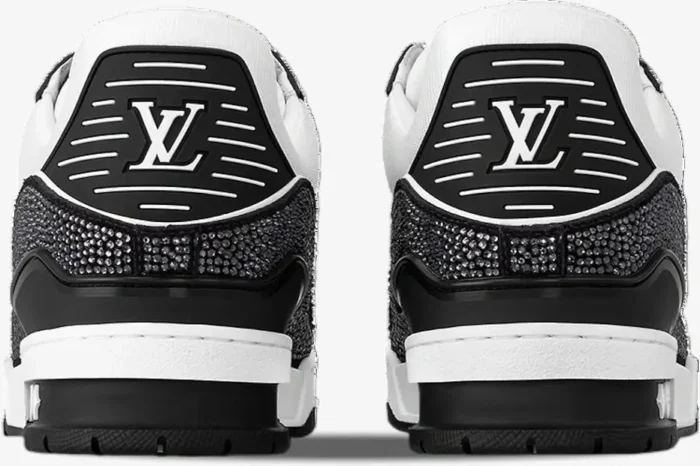 Louis Vuitton Trainer Sneaker Black Swarovski Crystal - Image 2