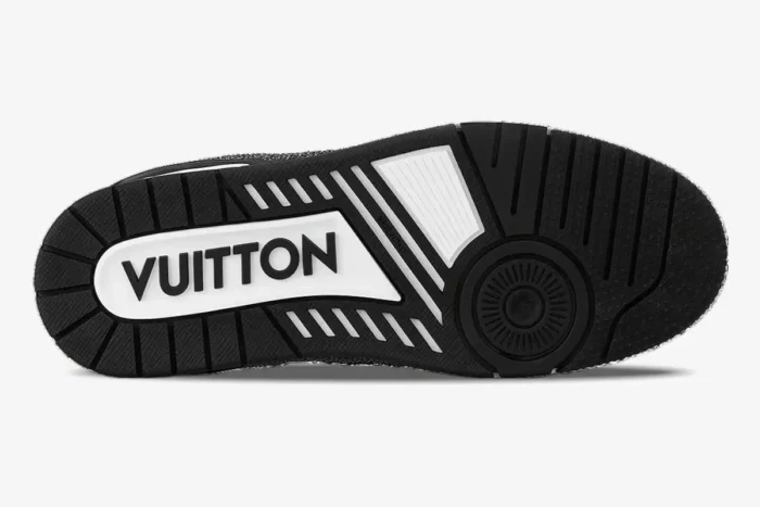 Louis Vuitton Trainer Sneaker Black Swarovski Crystal - Image 3