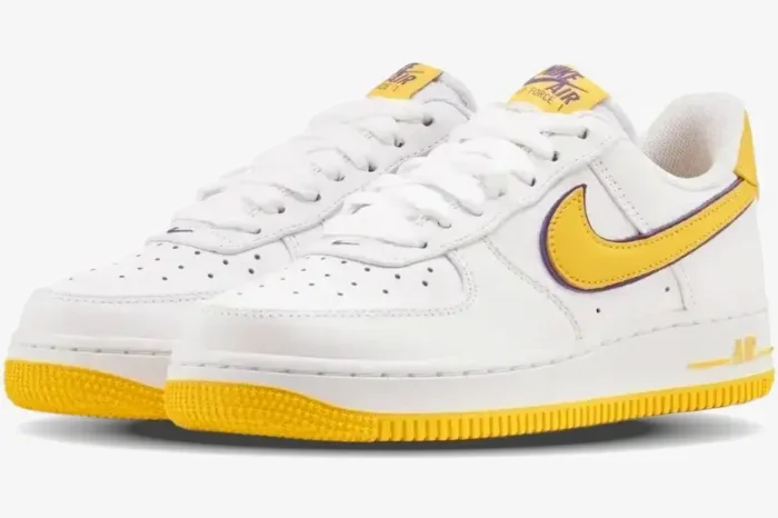 Nike Air Force 1 Low x Kobe Bryant Lakers White Yellow Purple - Image 4