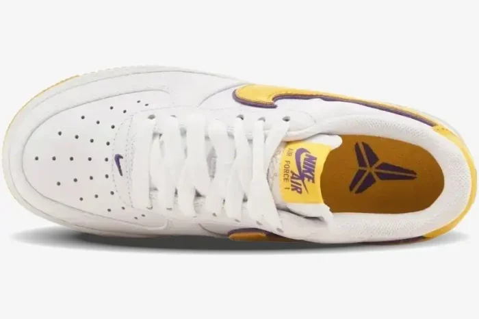 Nike Air Force 1 Low x Kobe Bryant Lakers White Yellow Purple - Image 5