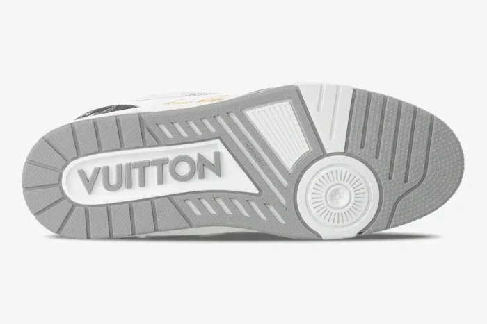 Louis Vuitton Trainer Velcro Strap Grey Monogram Denim - Image 4