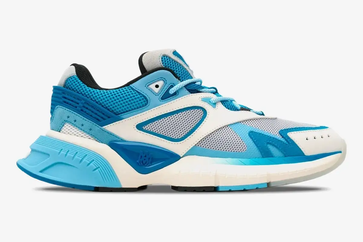 shadow_5759_20260114_233946-20260114_233953 Amiri MA Runner Low Blue Leather and Suede Sneakers - Image 1