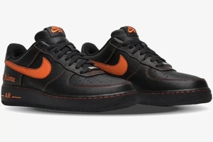 Nike Air Force 1 Low x Vlone Limited Edition Black Orange - Image 4