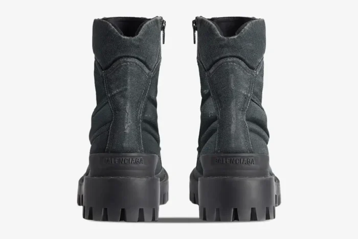 Balenciaga Strike Combat Boot Distressed Canvas - Image 3