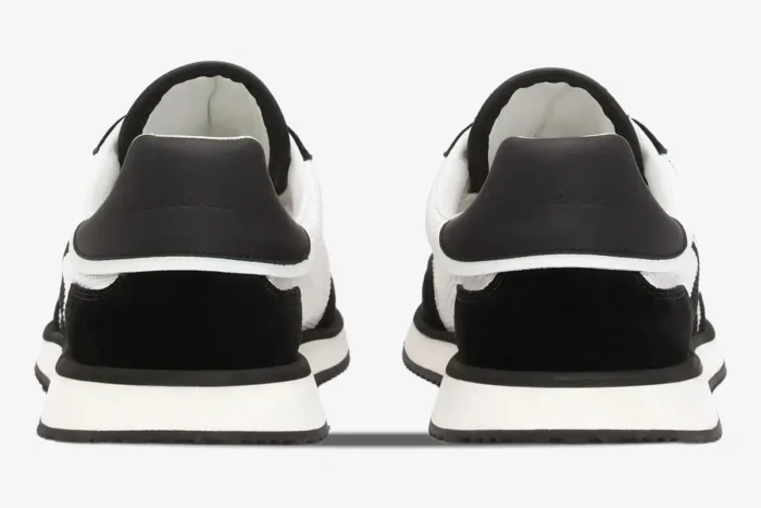 Rear view of Dolce & Gabbana Cushion Sneakers in black and white with suede and mesh details. - SKU CK2288A53558I050